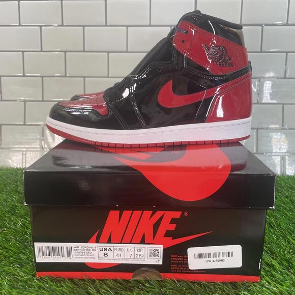 Jordan 1 High Retro OG Patent Bred - 8M / 9.5W 555088-063